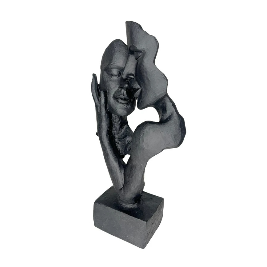 Stolová dekorácia 29x9x17 cm živica/čierna