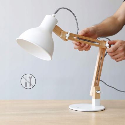 Stolová lampa 1xE27/40W/230V biela