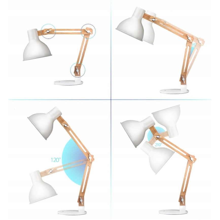 Stolová lampa 1xE27/40W/230V biela
