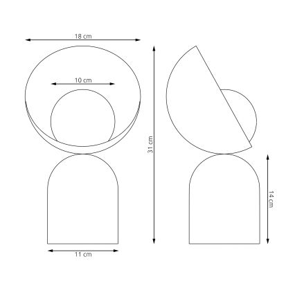 Stolová lampa BOTO 1xG9/8W/230V čierna
