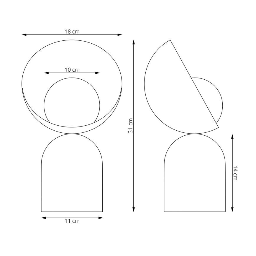 Stolová lampa BOTO 1xG9/8W/230V sivá
