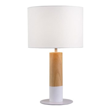 Stolová lampa CARROL 1xE27/40W/230V biela/hnedá