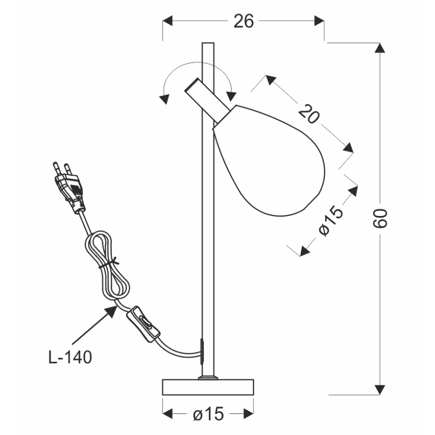 Stolová lampa DENSO 1xG9/5W/230V čierny chróm