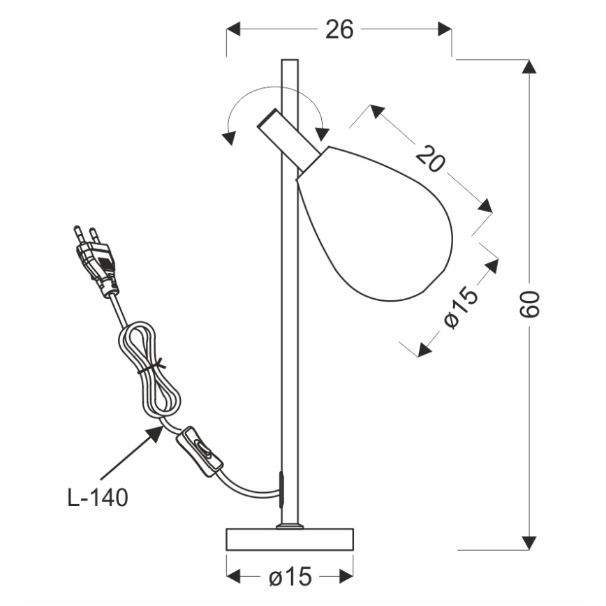 Stolová lampa DENSO 1xG9/5W/230V medená/čierna