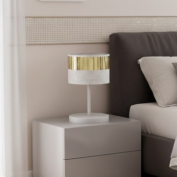 Stolová lampa LUX 1xE27/15W/230V biela/zlatá