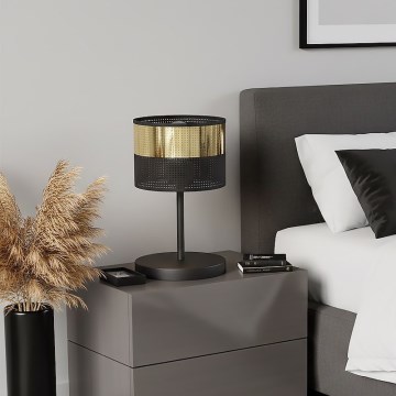 Stolová lampa LUX 1xE27/15W/230V čierna/zlatá