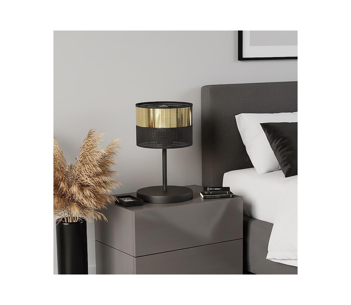 EMIBIG Stolová lampa LUX 1xE27/15W/230V čierna/zlatá 1649/LN1