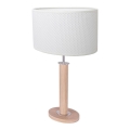 Stolová lampa MERCEDES 1xE27/40W/230V 60 cm biela/dub