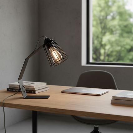 Stolová lampa NANDO 1xE27/15W/230V čierna