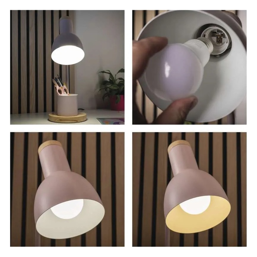 Stolová lampa POPPY 1xE27/25W/230V ružová