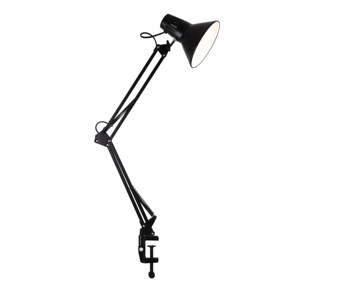 Stolová lampa s klipom WORKER 1xE27/10W/230V čierna 325150