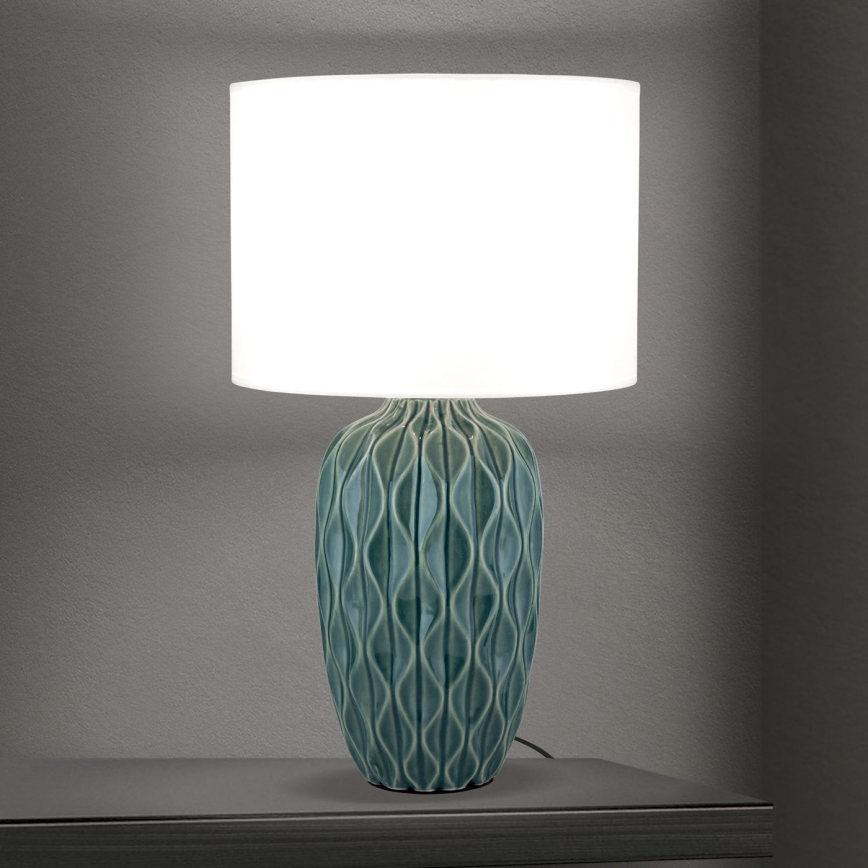 Stolová lampa TORTUGA 1xE27/40W/230V zelená/biela