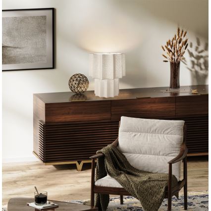 Stolová lampa WAVY 1xE27/14W/230V béžová
