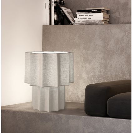 Stolová lampa WAVY 1xE27/14W/230V šedá
