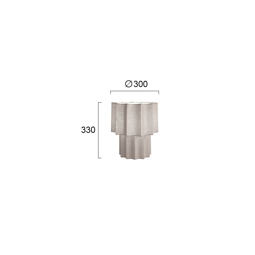 Stolová lampa WAVY 1xE27/14W/230V šedá