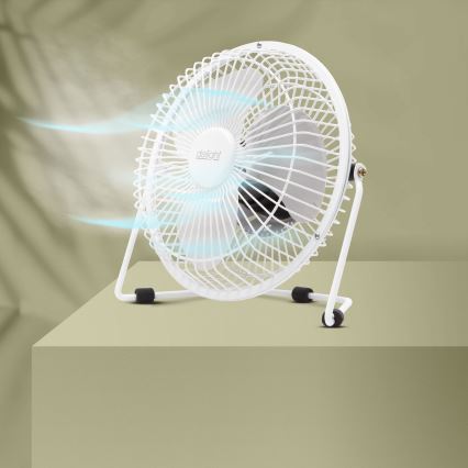 Stolový ventilátor 1,75 W / 5 V USB, Ø 18 cm, biely