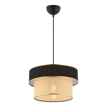 Stropná lampa na lánku ERO 1xE27/60W/230V čierna/bežová