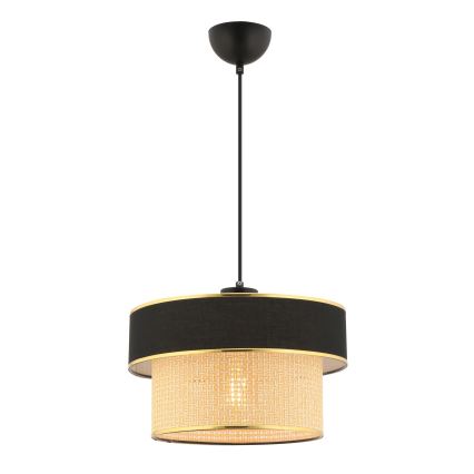 Stropná lampa na lánku ERO 1xE27/60W/230V čierna/bežová