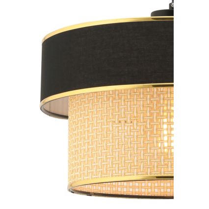 Stropná lampa na lánku ERO 1xE27/60W/230V čierna/bežová