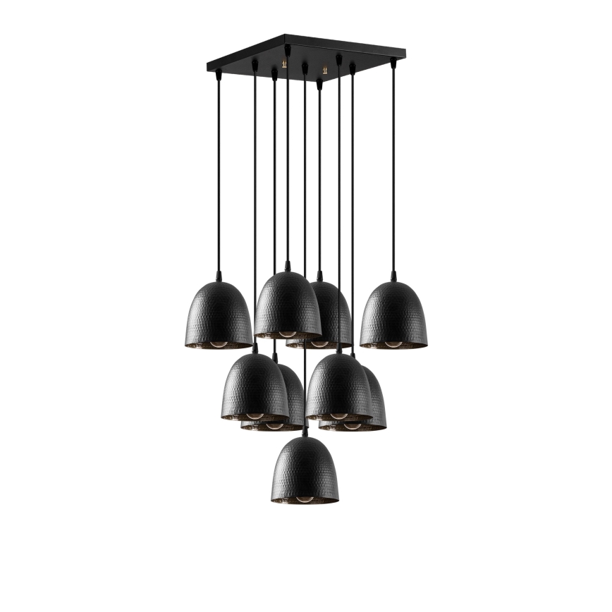 Stropná lampa TATTOO 9xE27/40W/230V čierna
