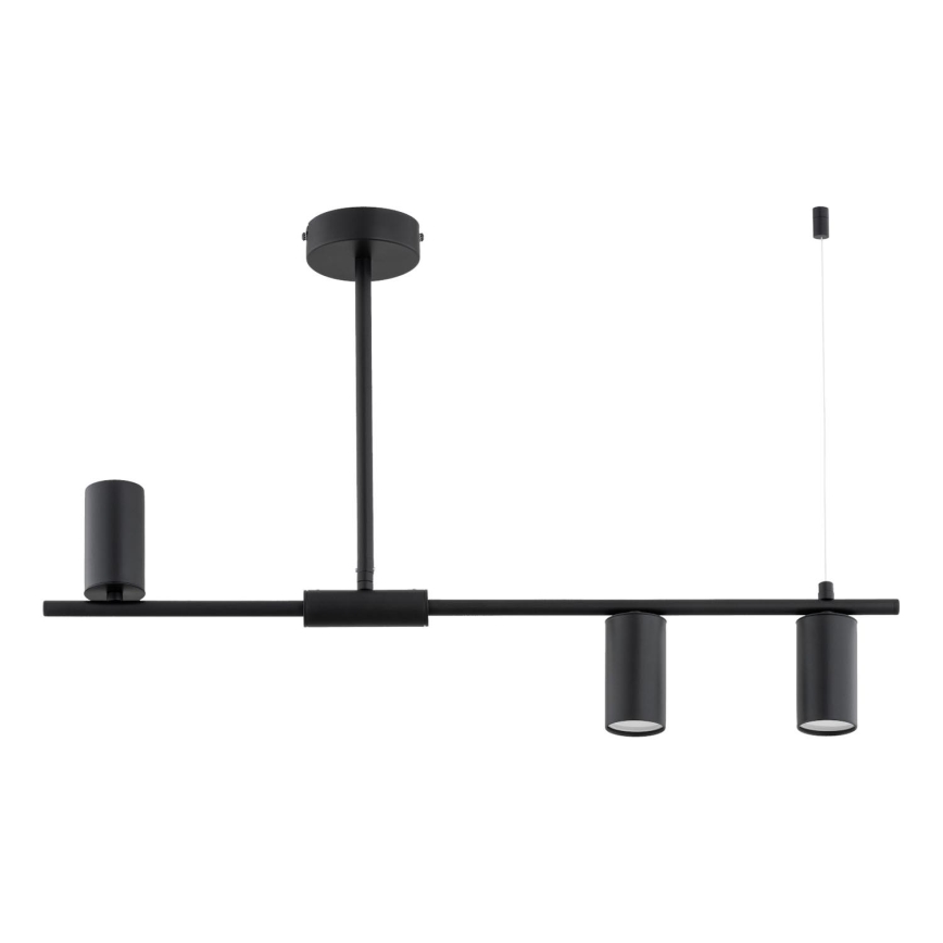 Stropna svetilka na drogu URANOS 3xGU10/10W/230V črna