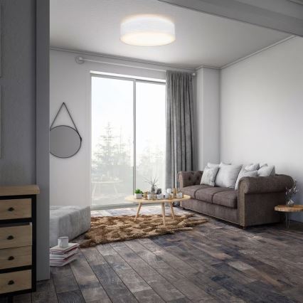 Stropné svietidlo 2xE27/40W/230V pr. 38 cm biele