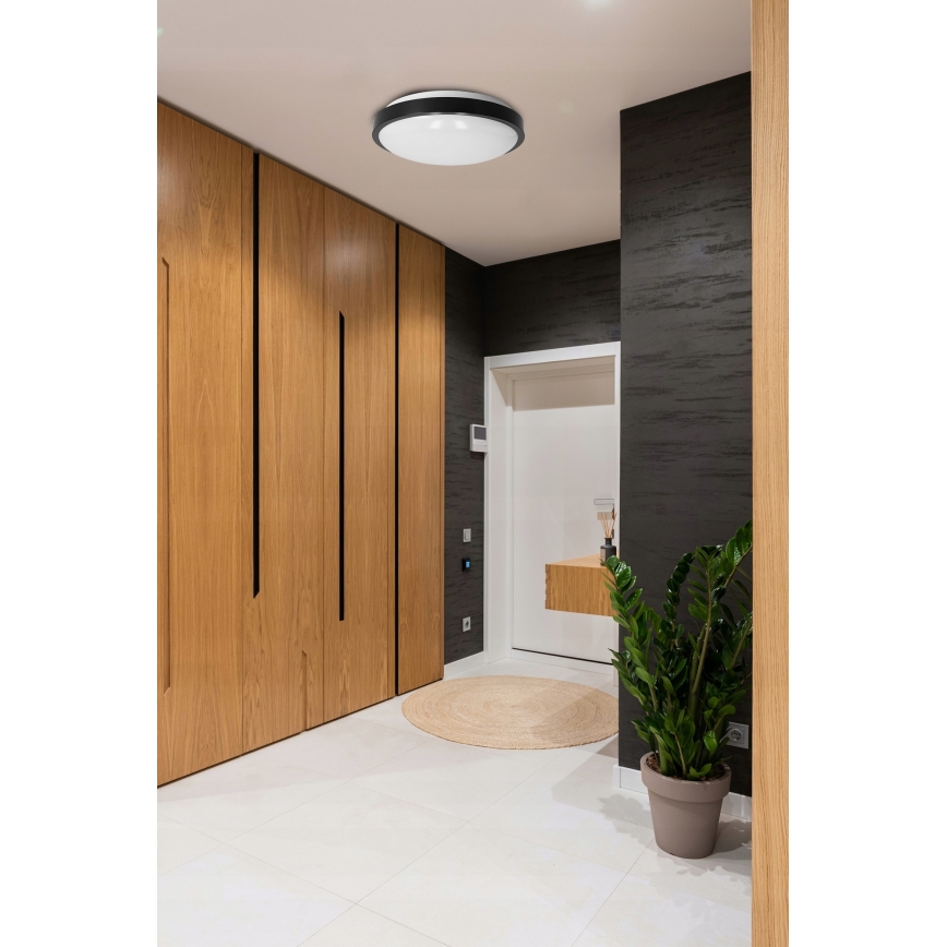 Stropné svietidlo 2xE27/40W/230V priemer 29,5 cm čierne