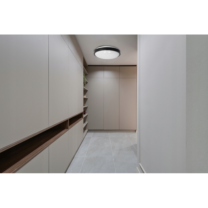 Stropné svietidlo 2xE27/40W/230V priemer 29,5 cm čierne