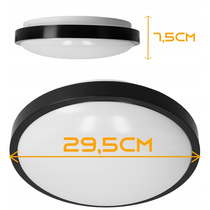 Stropné svietidlo 2xE27/40W/230V priemer 29,5 cm čierne