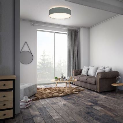 Stropné svietidlo 2xE27/40W/230V, priemer 38 cm, sivé