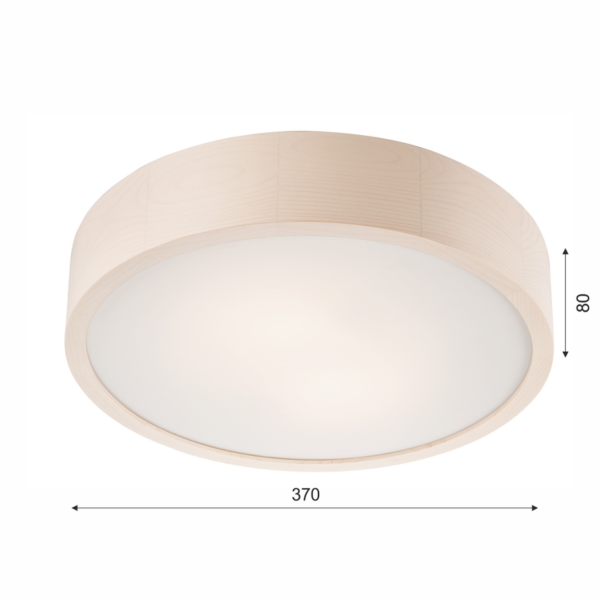 Stropné svietidlo 2xE27/60W/230V borovica