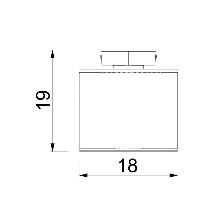 Stropné svietidlo ARDEN 1xE27/15W/230V, pr. 18 cm, čierne