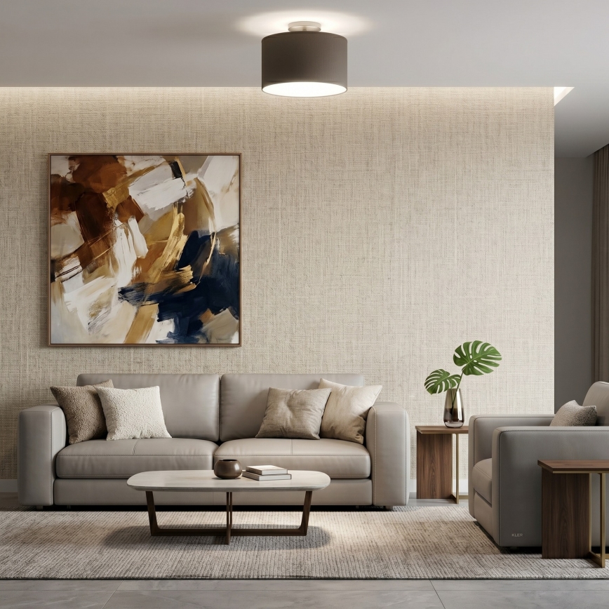 Stropné svietidlo ARDEN 1xE27/15W/230V, priemer 25 cm, čierne