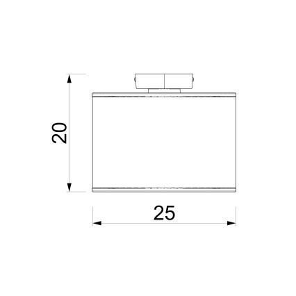 Stropné svietidlo ARDEN 1xE27/15W/230V priemer 25 cm čierne