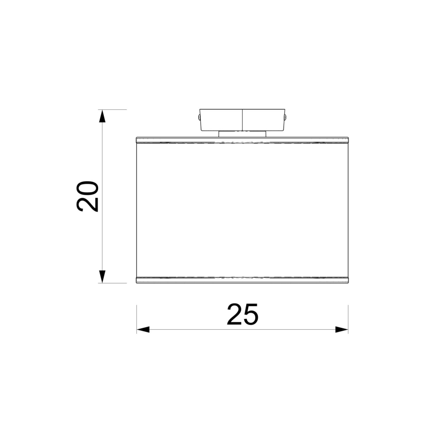 Stropné svietidlo ARDEN 1xE27/15W/230V priemer 25 cm čierne
