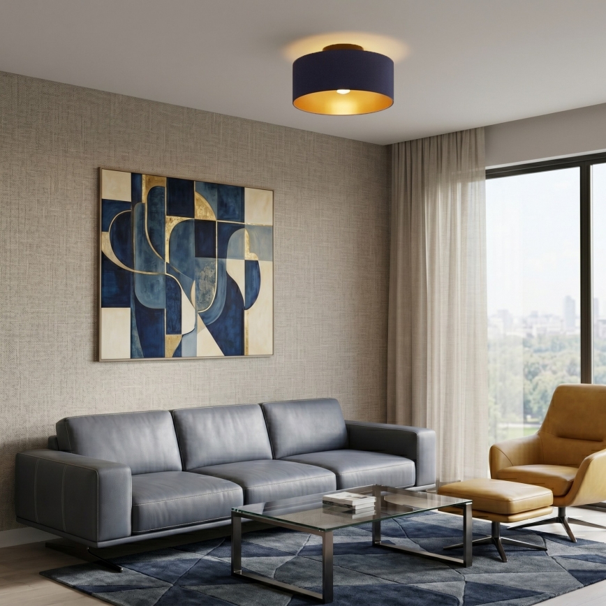 Stropné svietidlo ARDEN 1xE27/15W/230V, priemer 40 cm, modré