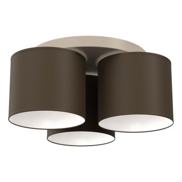 Stropné svietidlo ARDEN 3xE27/15W/230V pr. 30 cm béžová/hnedá