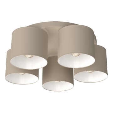 Stropné svietidlo ARDEN 5xE27/15W/230V pr. 44 cm béžové