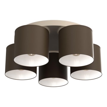 Stropné svietidlo ARDEN 5xE27/15W/230V priemer 44 cm béžová/hnedá