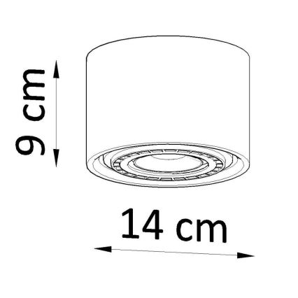 Stropné svietidlo BASIC AR111 1xGU10/40W/230V betón