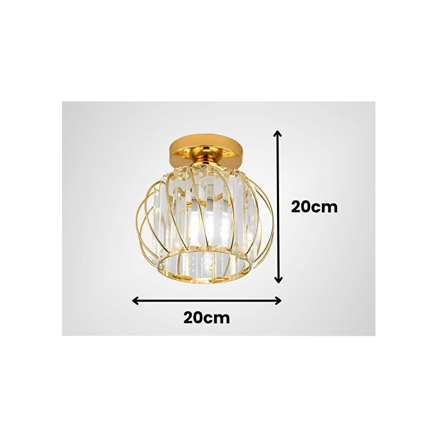 Stropné svietidlo BELLA 1xE27/40W/230V Ø 20 cm zlaté