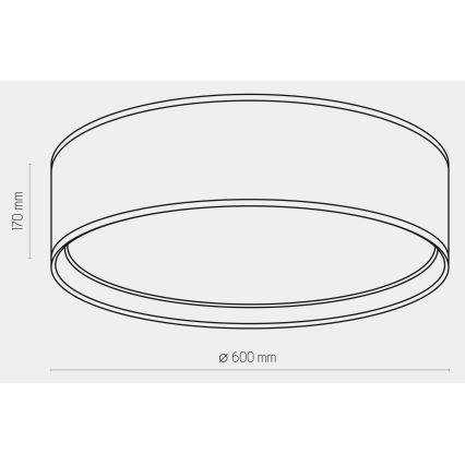 Stropné svietidlo BILBAO 4xE27/15W/230V pr. 60 cm biela/zlatá