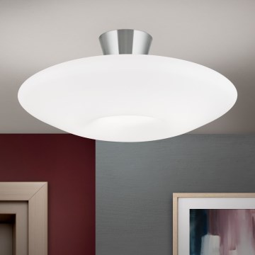 Stropné svietidlo BLANC 2xE27/60W/230V pr. 49 cm matný chróm
