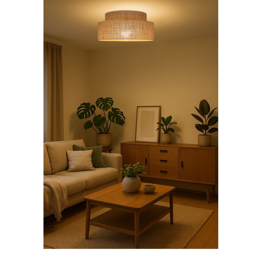Stropné svietidlo BOHO 1xE27/60W/230V béžová