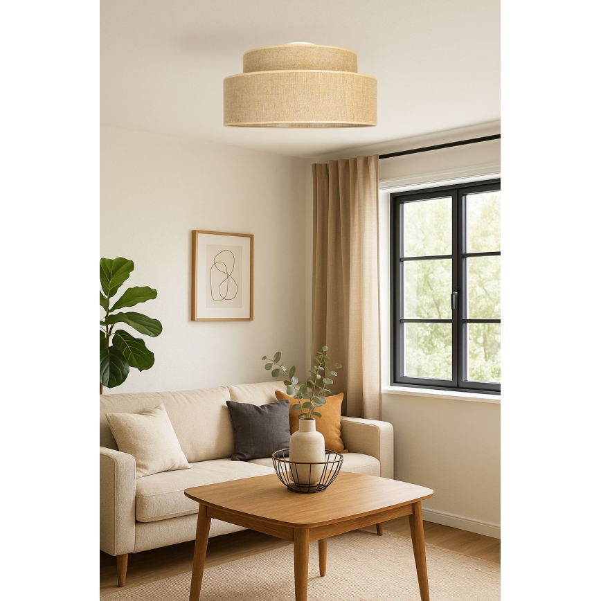 Stropné svietidlo BOHO 1xE27/60W/230V béžová