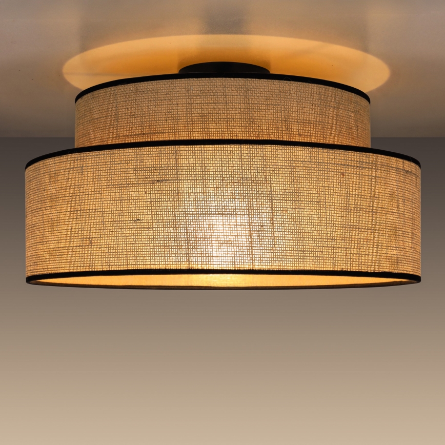 Stropné svietidlo BOHO 1xE27/60W/230V pr. 40 cm béžová