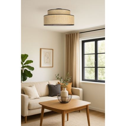 Stropné svietidlo BOHO 1xE27/60W/230V pr. 40 cm béžová