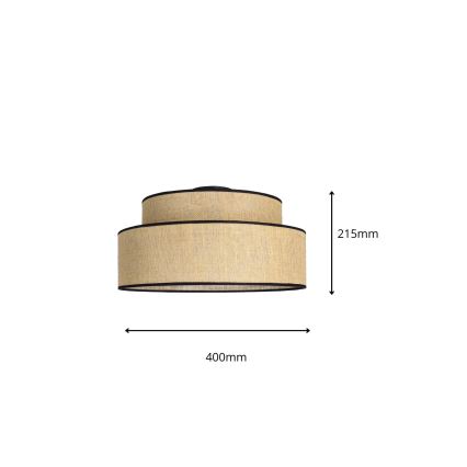 Stropné svietidlo BOHO 1xE27/60W/230V pr. 40 cm béžová