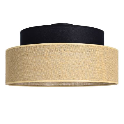 Stropné svietidlo BOHO 1xE27/60W/230V pr. 40 cm čierna/béžová