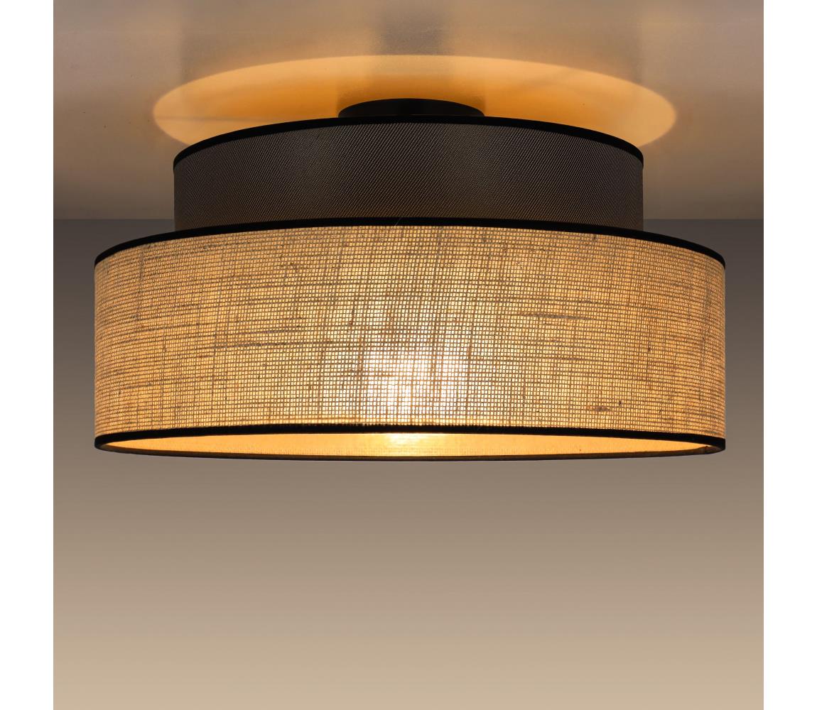Stropné svietidlo BOHO 1xE27/60W/230V pr. 40 cm hnedá/béžová 0589